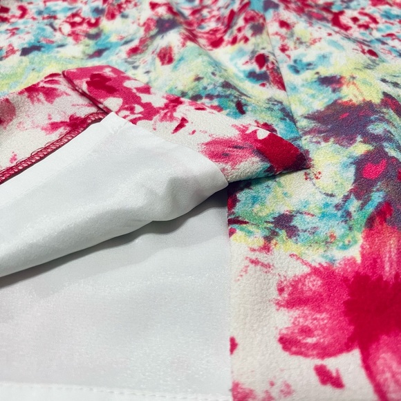 Antonio Melani Peplum Vibrant Watercolors Dress Size 2 - Picture 5 of 6